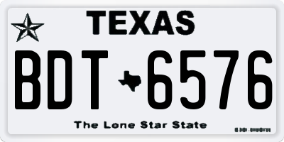 TX license plate BDT6576