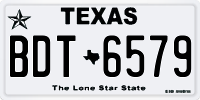 TX license plate BDT6579