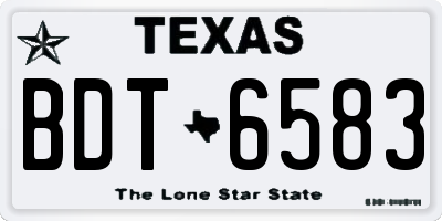 TX license plate BDT6583