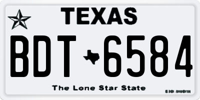 TX license plate BDT6584