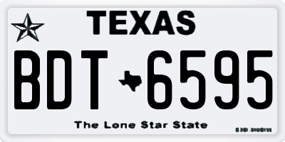 TX license plate BDT6595