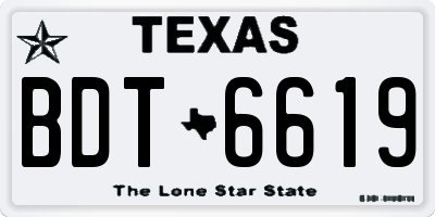TX license plate BDT6619