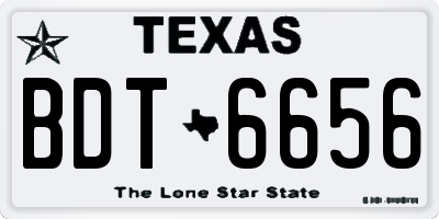 TX license plate BDT6656