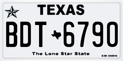 TX license plate BDT6790