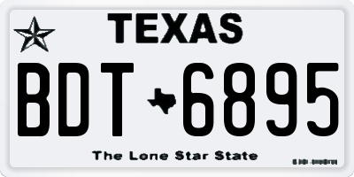 TX license plate BDT6895