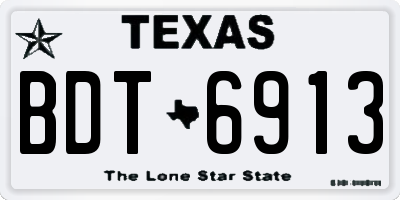 TX license plate BDT6913