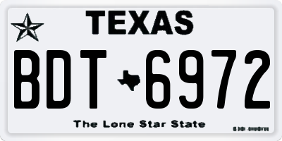 TX license plate BDT6972