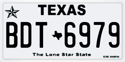 TX license plate BDT6979