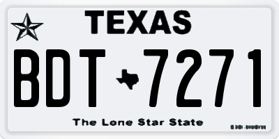 TX license plate BDT7271