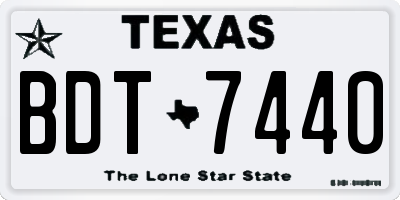 TX license plate BDT7440
