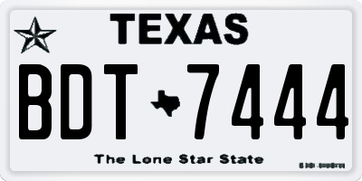 TX license plate BDT7444