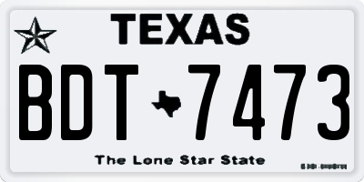 TX license plate BDT7473