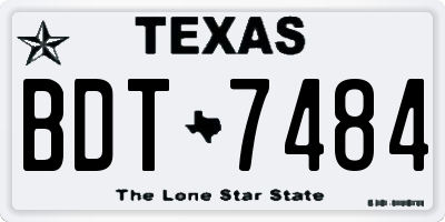 TX license plate BDT7484