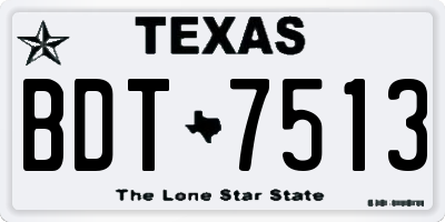 TX license plate BDT7513