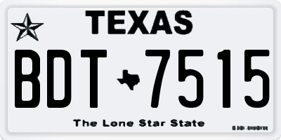 TX license plate BDT7515