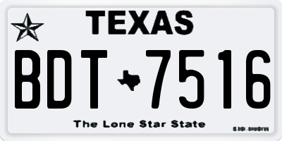 TX license plate BDT7516
