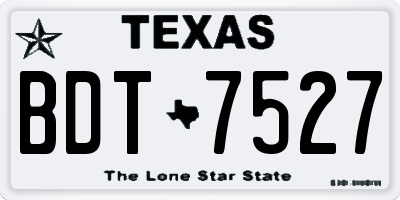 TX license plate BDT7527