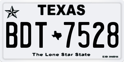 TX license plate BDT7528