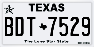 TX license plate BDT7529