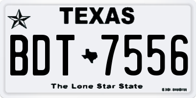 TX license plate BDT7556