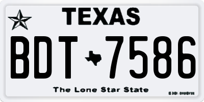 TX license plate BDT7586