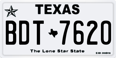 TX license plate BDT7620