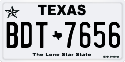 TX license plate BDT7656