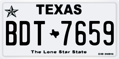TX license plate BDT7659