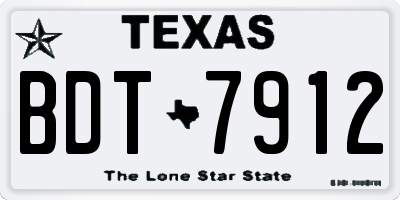 TX license plate BDT7912