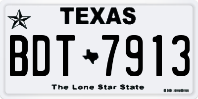TX license plate BDT7913