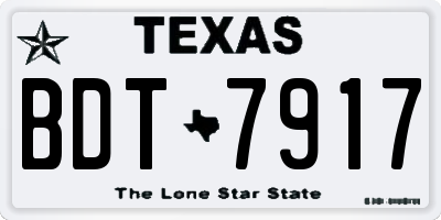 TX license plate BDT7917