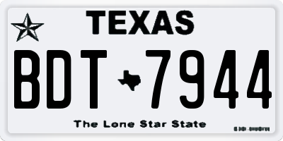 TX license plate BDT7944