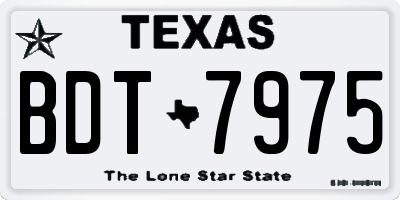 TX license plate BDT7975