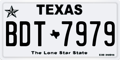 TX license plate BDT7979