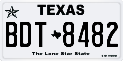 TX license plate BDT8482