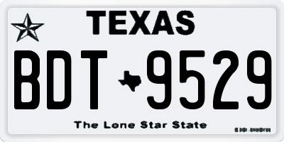 TX license plate BDT9529