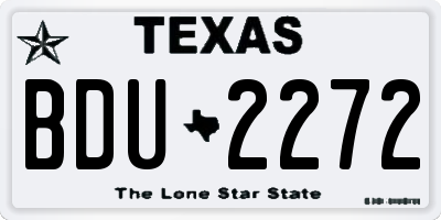 TX license plate BDU2272