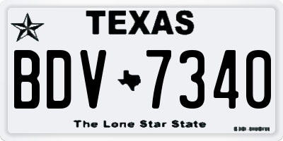 TX license plate BDV7340