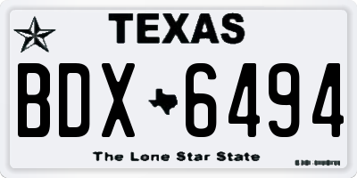 TX license plate BDX6494