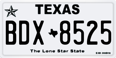 TX license plate BDX8525