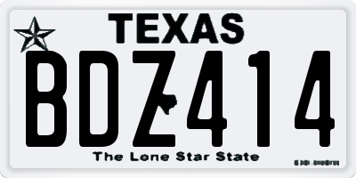 TX license plate BDZ414