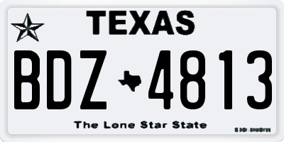 TX license plate BDZ4813