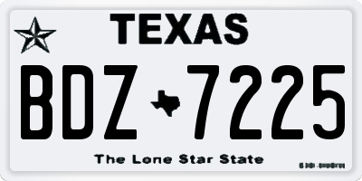 TX license plate BDZ7225