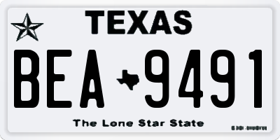 TX license plate BEA9491
