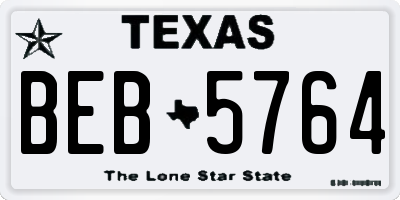 TX license plate BEB5764