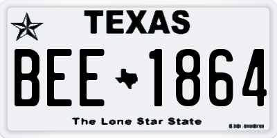 TX license plate BEE1864
