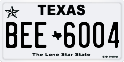 TX license plate BEE6004