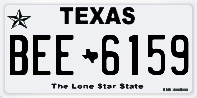 TX license plate BEE6159