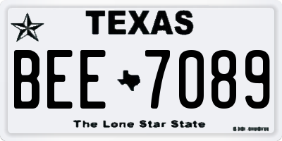 TX license plate BEE7089