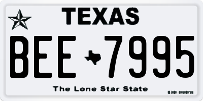 TX license plate BEE7995